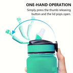Gourde Sport 1L avec Paille Intégrée – Étanche, Élégante et Réutilisable