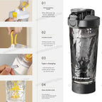 Shaker Électrique Portable 450-700 ml – Mélange Automatique pour Protéines et Fitness