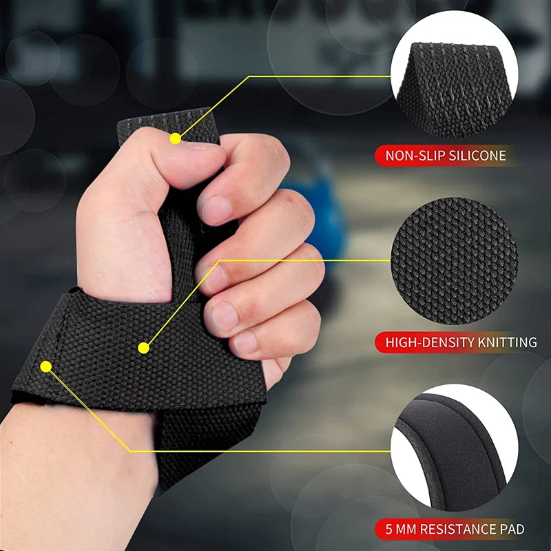 Sangles de Musculation Renforcées – Support Poignets pour Haltères, Barre et CrossFit