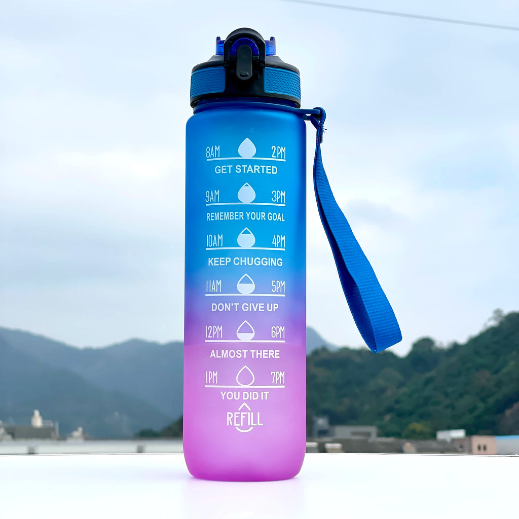 Gourde Sport 1L avec Paille Intégrée – Étanche, Élégante et Réutilisable