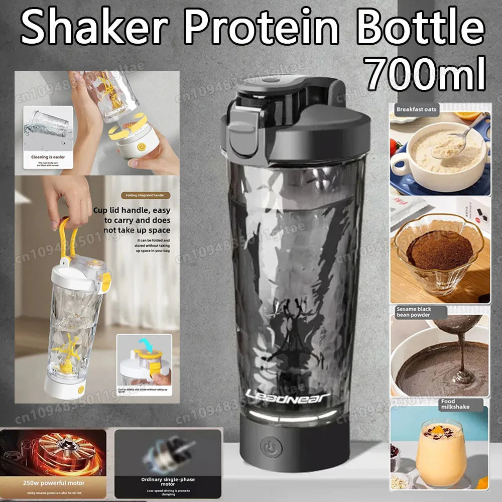 Shaker Électrique Portable 450-700 ml – Mélange Automatique pour Protéines et Fitness